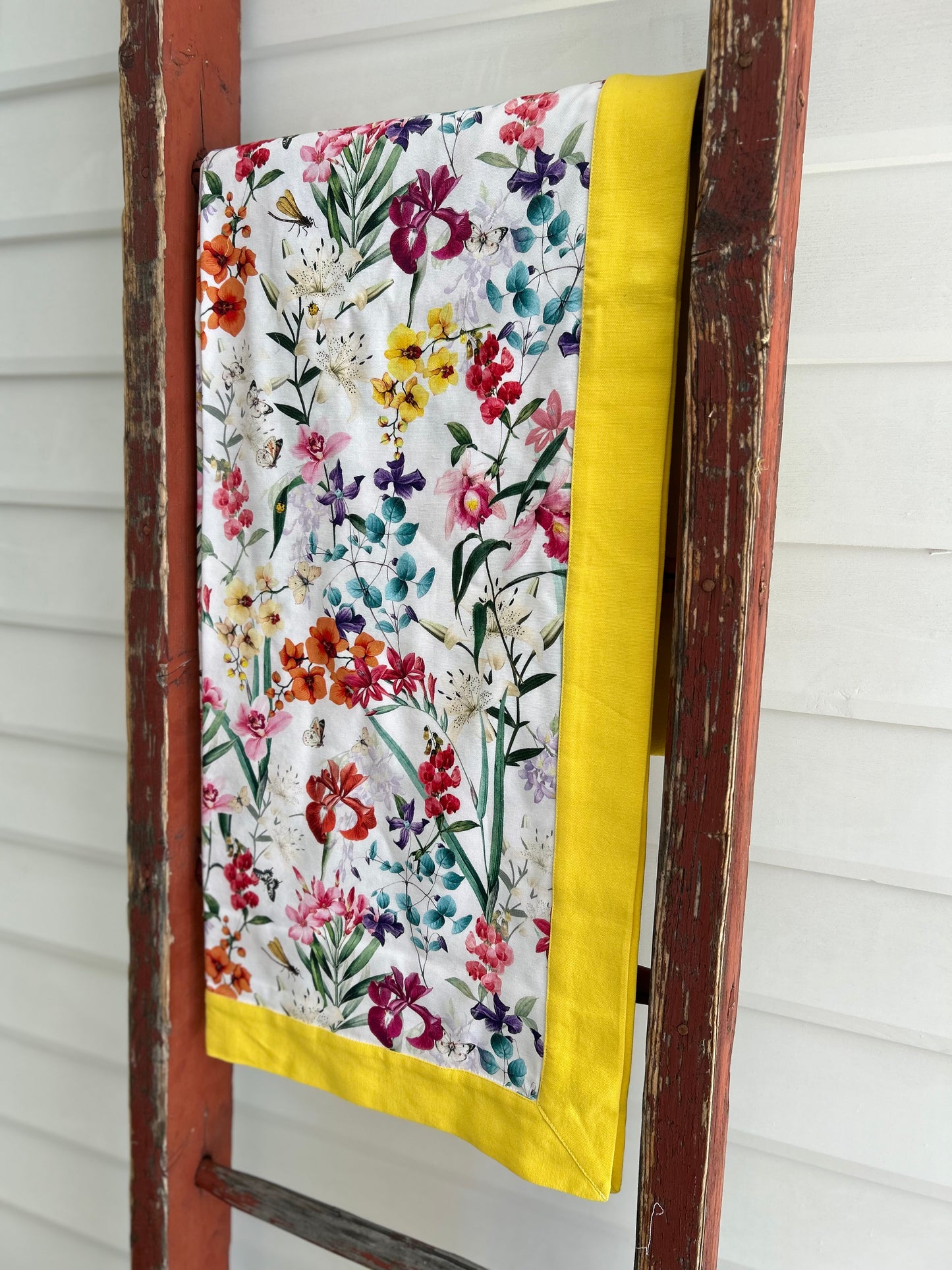 Orchid Bloom weighted tablecloth